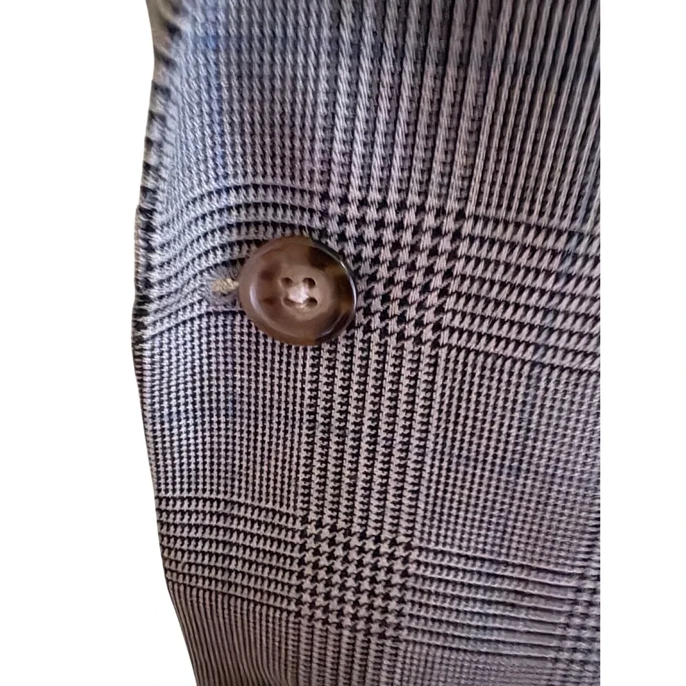 Lauren Ralph Lauren Silk Wool Blazer 44R Gray Glen Plaid Sport Coat‎ Classic